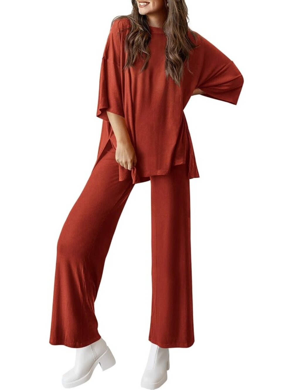 Chic Two-Piece Lounge Set for Women | Cozy Matching Outfit for Relaxation